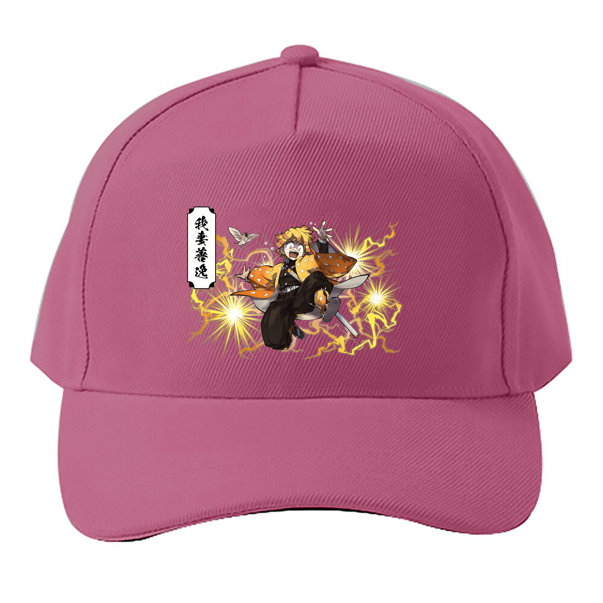（画像用） 鬼滅の刃（きめつのやいば）我妻 善逸／あがつま ぜんいつ Agatsuma Zenitsu ベースボールキャップ 綿100％ 男女兼用 帽子 スポーツ